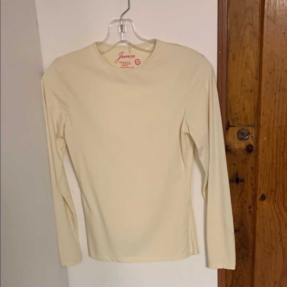 Cream Long Sleeve Top